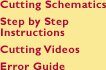 Cutting Schematics, Step by Step Instructions, Cutting Videos, Error Guide